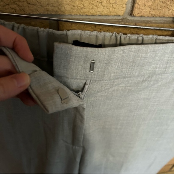 J. Crew Factory Elastic-Back Holland Pant Gray Twill Women’s Size 12P - Picture 2 of 7